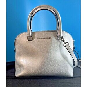 Michael Kors Cindy Dome Satchel/Crossbody - Silver , Excellent Condition